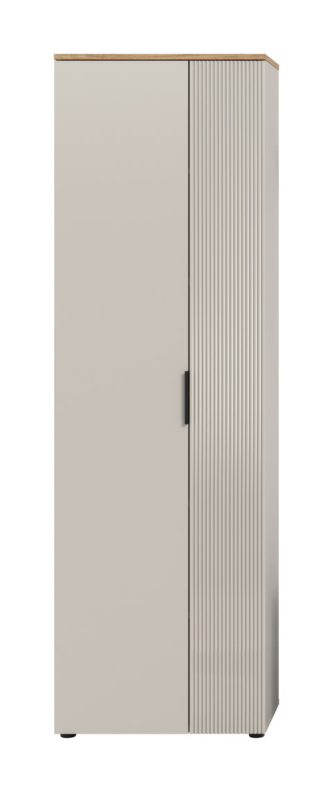 Rootz Wardrobe - Storage Cabinet - Brown - Easy Assembly - 60 x 195 x 36 cm