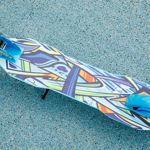 Rootz Children's Scooter - Kick Scooter - Foldable Scooter - Height Adjustable, 100kg Resilient - 94cm x 38cm x 88-103cm, Blue