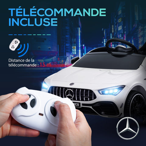 Rootz Mercedes-AMG CLA 45 Electric Car - Kids Ride-On - Remote Car - Adjustable Speed - LED Lights - 110cm x 61cm x 45cm