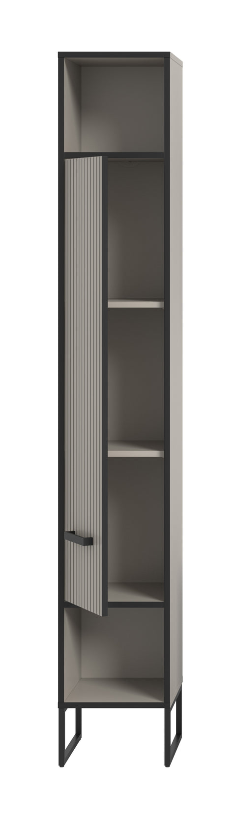 Rootz Tall Cabinet - Storage Cupboard - Bathroom Organizer - Easy-Care Surface - 30x192x32 cm - Cashmere Imitation