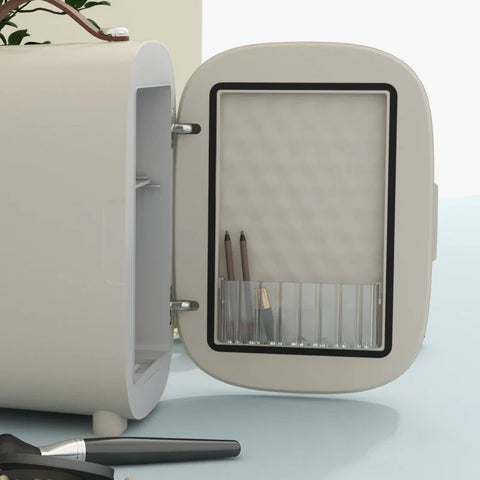 Rootz Keukenapparatuur - Draagbare Adapter - Schoonheidskoelkast - Capaciteit 4 L - Dienblad - Crèmewit - 20,3 X 26,3 X 28 Cm