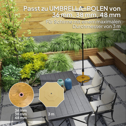 Rootz Garden Parasol Stand - Umbrella Base - Sun Shade Holder - Firm Stability - Ø48 x 44cm
