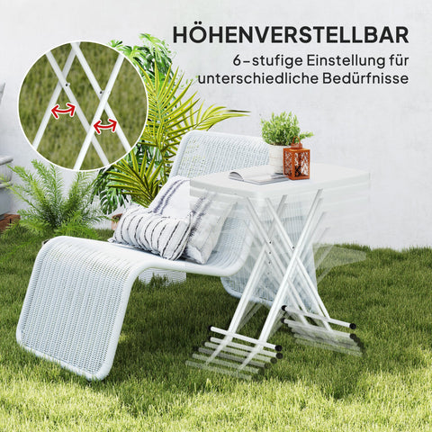 Rootz Garden Table - Portable Outdoor Table - Bistrotic Terrace Table - Space-Saving Design - 76cm x 50cm x 74cm