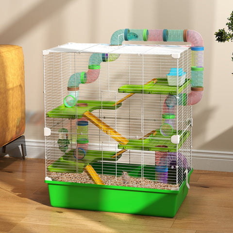 Rootz 5 Level Rodent Cage - Hamster Enclosure - Mouse Habitat - Spacious Play Area - 59cm x 36cm x 69cm