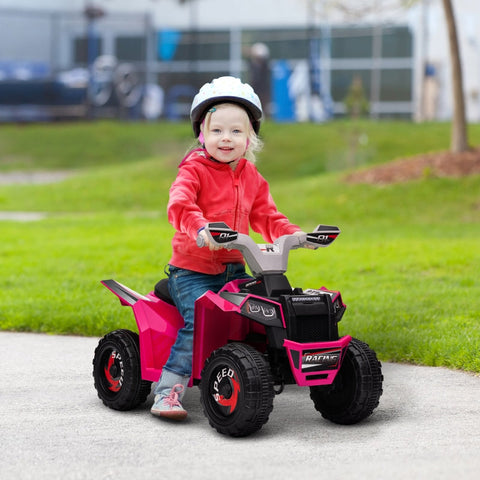 Rootz Electric Children's Quad - Kids Ride-On ATV - Toddler Electric Vehicle - Safe Speed - Easy Operation - Long-lasting Fun - 70cm x 41.5cm x 48.5cm - Plastic & Metal - Pink