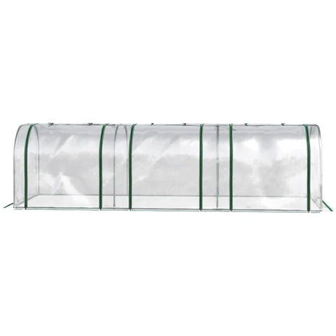 Rootz Foil Greenhouse - Three Roll-up Doors - Garden Backyard With Zipper Doors - Tunnel Greenhouse - Steel Frame - Transparent - 295 x 100 x 80 cm