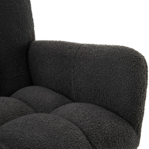 Rootz High Back Rocking Chair - Armchair - Recliner Chair - Soft Velvet Fabric - 63.9cm x 95.7cm x 90.9cm