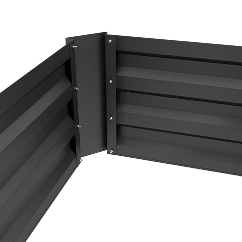 Rootz Garden Raised Beds Set - Planting Beds - Corrugated Steel Planters - Optimal Root Growth - 100L x 50B x 30H cm