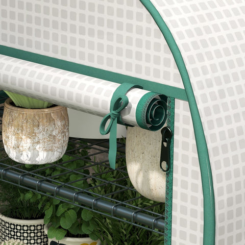 Rootz Balcony Greenhouse - Garden Greenhouse - UV-Resistant Plant Shelter - Easy Access - 80x50x160 cm White