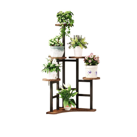 Rootz 6-Tier Plant Stand - Corner Shelf - Display Rack - Enhances Plant Growth - 45cm x 45cm x 105cm