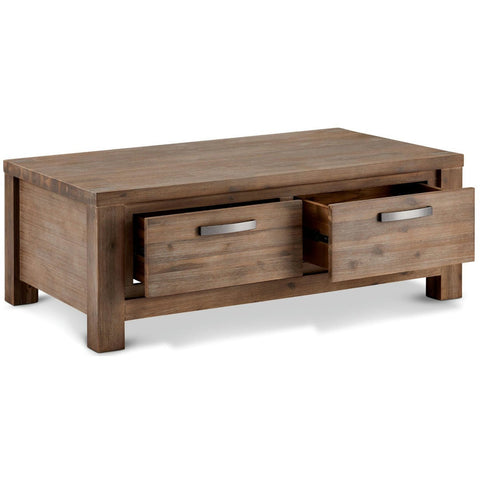 Rootz Coffee Table - Rectangular Center Table - Living Room Table - Solid Acacia Wood - Timeless Design - Exceptional Durability - Easy Maintenance - 120cm x 75cm x 45cm