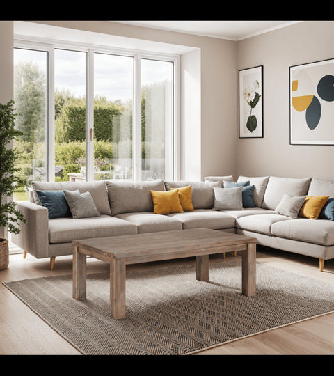 Rootz Coffee Table - Solid Acacia Wood - Elegant, Durable - Fits Any Living Room - Easy Maintenance - 140cm x 80cm x 52cm