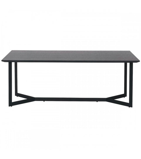 Rootz Coffee Table - Modern Centerpiece - Elegant Coffee Table - Durable, Spacious, Versatile - Black Oak Veneer, Metal, MDF - 140cm x 80cm x 52cm