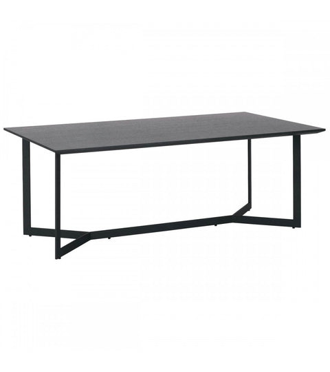Rootz Coffee Table - Modern Centerpiece - Elegant Coffee Table - Durable, Spacious, Versatile - Black Oak Veneer, Metal, MDF - 140cm x 80cm x 52cm
