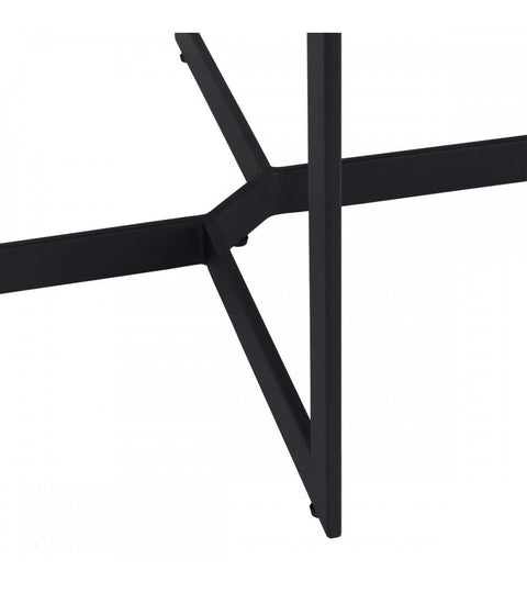 Rootz Coffee Table - Modern Coffee Table - Contemporary Living Room Furniture - Durable Metal Frame - Sleek Black Finish - Easy Maintenance - 70cm x 70cm x 52cm