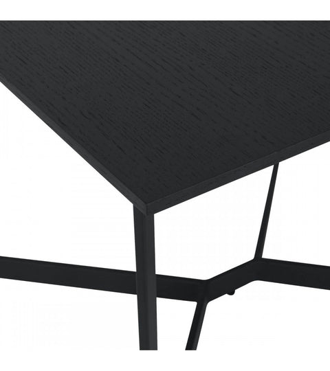 Rootz Coffee Table - Modern Coffee Table - Contemporary Living Room Furniture - Durable Metal Frame - Sleek Black Finish - Easy Maintenance - 70cm x 70cm x 52cm
