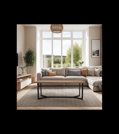 Rootz Coffee Table - Modern Centerpiece - Living Room Table - American Walnut Veneer - Sturdy, Durable, Easy Maintenance - 140cm x 80cm x 52cm