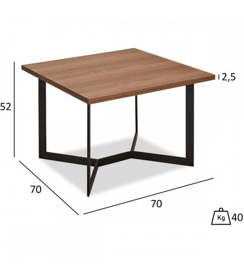 Rootz Coffee Table - Modern Coffee Table - Contemporary Living Room Furniture - Durable & Sturdy - Easy Maintenance - Versatile Use - 70cm x 70cm x 52cm