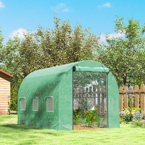Rootz Poly Tunnel Greenhouse - Walk-in Tent - Plant Shelter - Extends Growing Season - 300cm x 200cm x 197cm