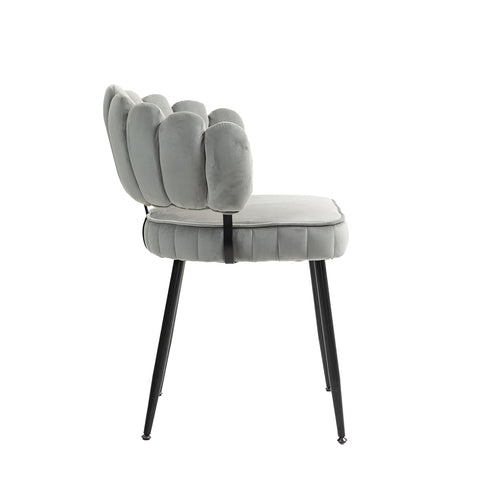 Rootz Set of 2 Velvet Dining Chairs - Dining Room Chairs - Living Room Chairs - Excellent Support - 57.98cm x 56cm x 78cm