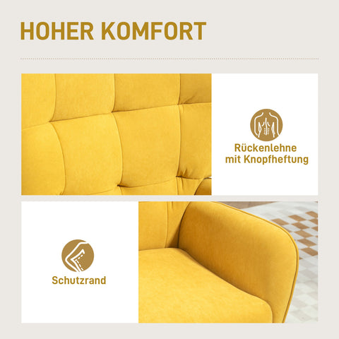 Rootz Cozy Armchair - Upholstered Armchair - Velvet Chair - High Comfort - 66W x 75D x 100H cm
