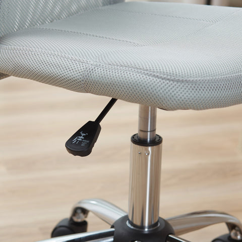 Rootz Ergonomic Office Chair - Desk Chair - Swivel Chair - Height Adjustable, 360° Rotation, 43L x 58W x 90-100H cm - Chrome Base