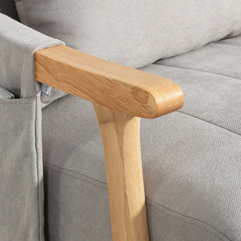 Rootz Rocking Chair - Nursing Chair - Swivel Rocker - Heavenly Soft Seat - Wide and Cozy - Beech Wood Frame - Gray - 65cm x 90cm x 98cm.