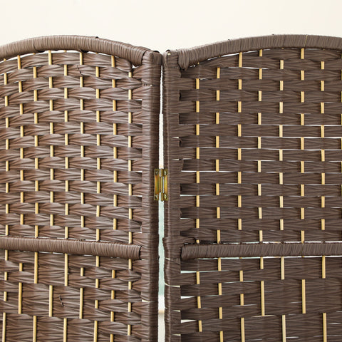 Rootz Room Divider - Foldable Partition - Privacy Screen - Pine Wood Frame - 135cm x 1.7cm x 180cm - Elegant Brown Finish