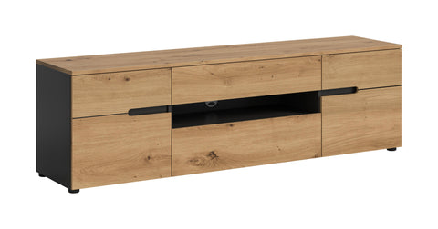 Rootz TV Lowboard - Media Console - Entertainment Stand - Ample Storage - 55x184x44 cm