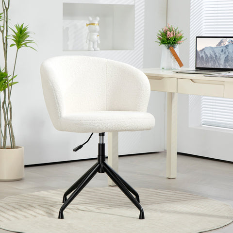 Rootz Ergonomic Office Chair, Swivel Chair - Height Adjustable, Max Load 120kg, 62x64x83-89cm, Modern Design - White