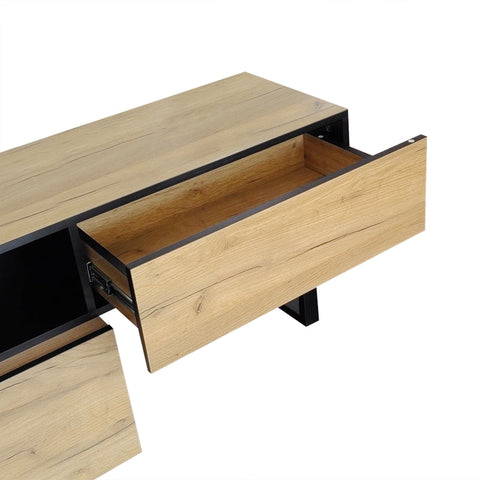 Rootz TV Cabinet Combo - Entertainment Stand - TV Console - Adjustable Length, Ample Storage - 120cm x 34.5cm x 30cm/50cm