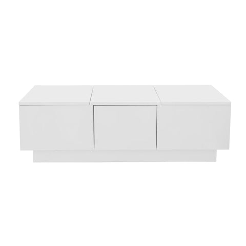 Rootz Coffee Table - Living Room Table - Modern Centerpiece - Hidden Storage - 100L x 50W x 31H cm