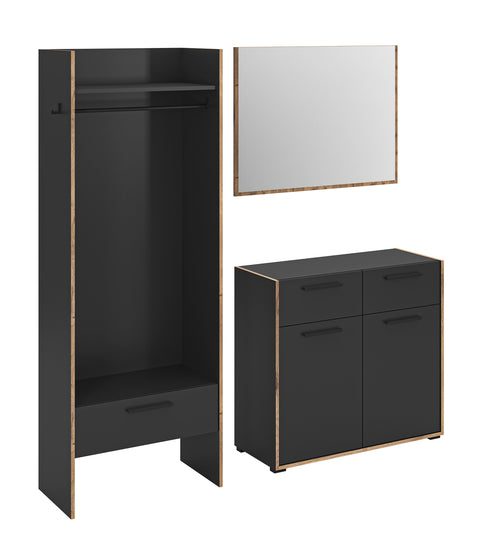 Rootz Wardrobe Combination - Closet Ensemble - Storage Unit - Durable Chipboard - 180x189x37 cm