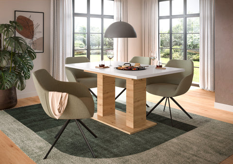 Rootz Extendable Dining Table - Expandable Table - Dining Furniture - Easily Adjustable - 150-190x76x80 cm
