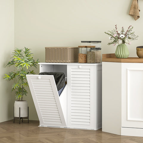 Rootz Washing Cabinet - Laundry Organizer - Sorting Unit - Stylish & Durable MDF - 70 x 38 x 73 cm - White