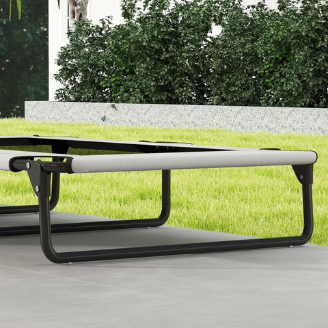 Rootz Portable Elevated Dog Bed - Raised Pet Lounger - Breathable Mesh Bed - Moisture-Repellent Comfort - 107cm x 61cm x 20cm