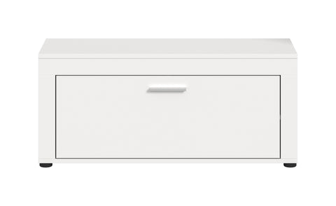 Rootz White Shoe Storage Bench - Entryway Organizer - Hallway Furniture - Space for 4 Pairs - 100x44x35 cm