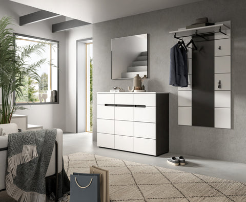Rootz Wardrobe Combination - Closet Organizer - Hallway Storage Unit - Ample Storage - 215cm x 190cm x 37cm