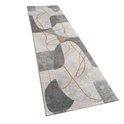 Geometric & Botanical Pattern Rug – Soft, Durable, Modern, Elegant Design