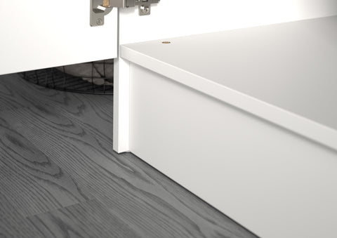 Rootz White Imitation Washing Machine Conversion Set - Laundry Organization - Storage Solution - Quick Install - 193x195x68cm