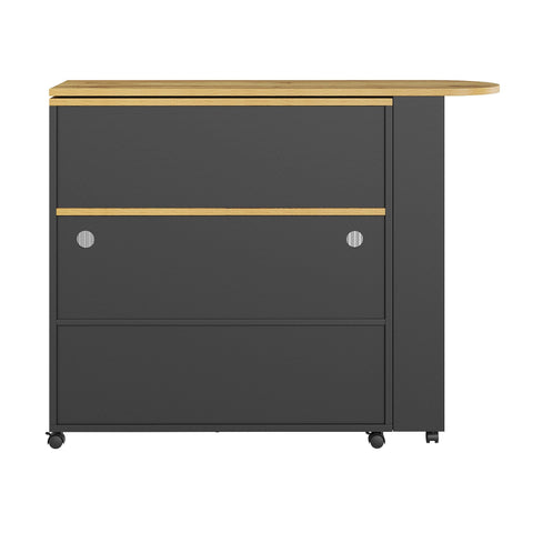 Rootz Extendable Bar Table - Movable Bar Table - Telescopic Bar Table - LED Lights - Modern Design - 138-204 x 39 x 105 cm