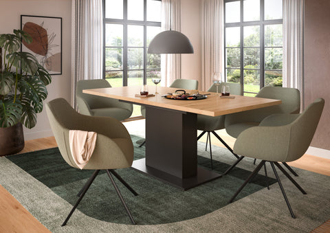 Rootz Extendable Dining Table - Expandable Dining Table - Adjustable Table - Durable, Easy to Clean - 150-190cm x 76cm x 80cm