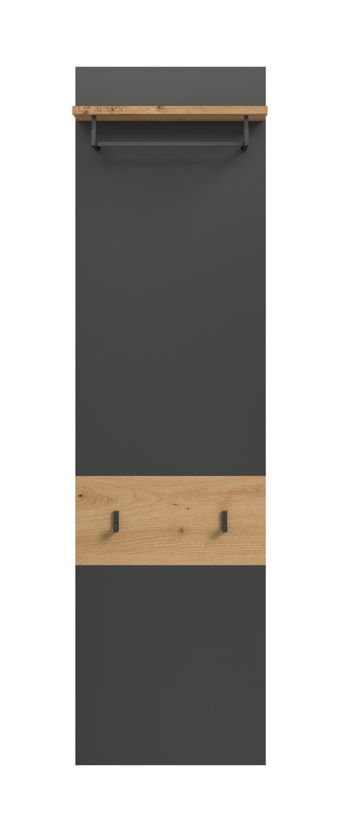 Rootz Wardrobe Panel - Coat Rack - Storage Solution - Durable & Easy-Care - 165cm x 45cm x 29cm