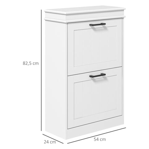 Rootz Shoe Cabinet - Storage Cupboard - Shoe Organizer - Adjustable Shelves - Space Efficiency - 54cm x 24cm x 82.5cm