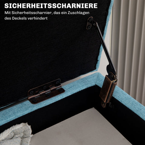 Rootz Upholstered Bench - Bed Bench - Storage Bench - Breathable Fabric - Wooden Legs - 110cm x 39cm x 45cm