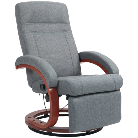 Rootz Reclining Chair - Lounge Chair - Recliner Chair - 360° Swivel - 68cm x 86cm x 100cm - Grey