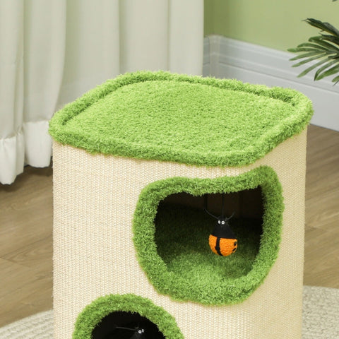Rootz Scratching Barrel for Cats - Scratching Paradise - Sleeping Retreat - Sisal & Plush Comfort - 38cm x 38cm x 52cm