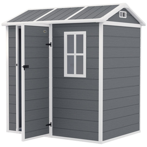 Rootz Garden House - Tool Shed - Outdoor Equipment Storage - Weatherproof & Lockable - 186cm x 130cm x 199cm