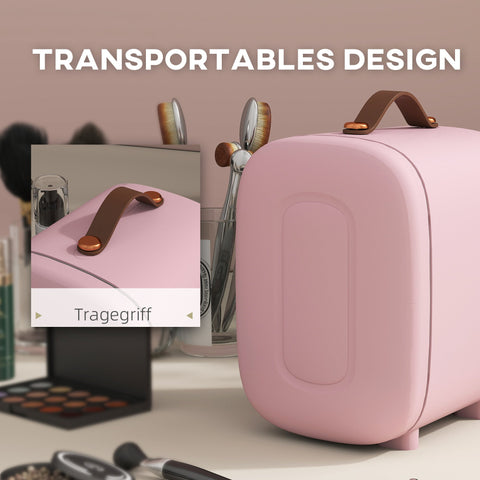 Rootz Pink Mini Beauty Fridge - Cosmetic Fridge - Skincare Fridge - Portable & Quiet - 20.3 x 26.3 x 28 cm