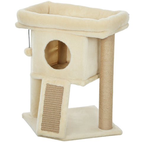 Rootz Cat Tree - Pet Playground - Feline Activity Center - Jute Mat - 40x40x57 cm - Cozy Bed Benefits